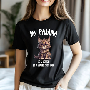 Maine Coon Pajama Humor T-shirt