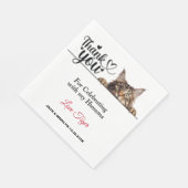 Maine Coon Peeking Kat Papier Servetten (Hoek)