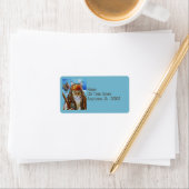 Maine Coon Pirate Cat Jack en Ship Waterverf Art Etiket (Insitu)