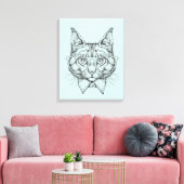 Maine Coon Portrait Canvas Afdruk (Insitu (Woonkamer))