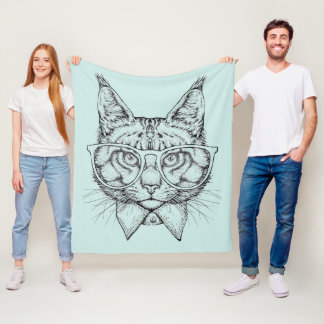 Maine Coon Portrait Fleece Deken
