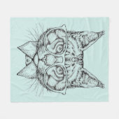 Maine Coon Portrait Fleece Deken (Voorkant (Horizontaal))