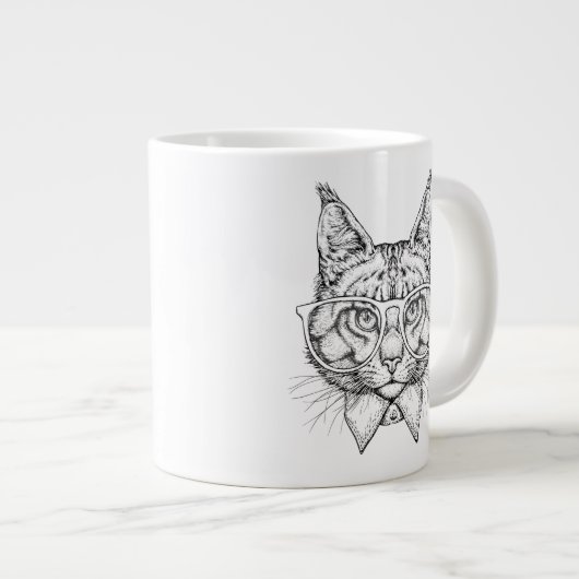 Maine Coon Portrait Grote Koffiekop (Voorkant rechts)