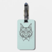 Maine Coon Portrait | Jouw namen toevoegen Bagagelabel (Achterkant verticaal)