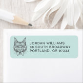 Maine Coon Portrait | Jouw namen toevoegen Etiket (Insitu)