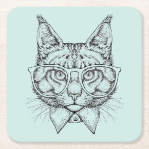 Maine Coon Portrait Kartonnen Onderzetters