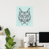 Maine Coon Portrait Poster (Thuiskantoor)