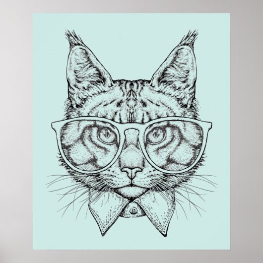 Maine Coon Portrait Poster (Voorkant)