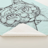 Maine Coon Portrait Sherpa Deken (3/4)