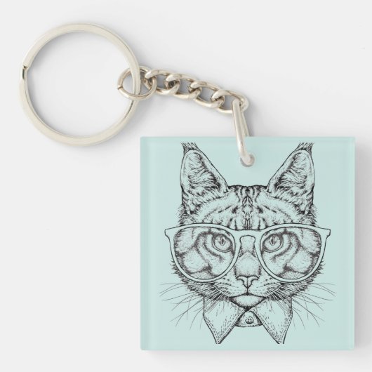 Maine Coon Portrait Sleutelhanger (Voorkant)