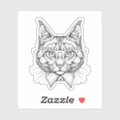 Maine Coon Portrait Sticker (Vel)