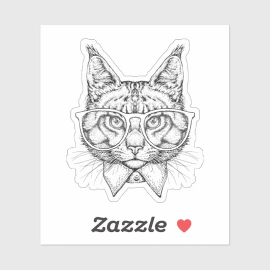 Maine Coon Portrait Sticker (Vel)
