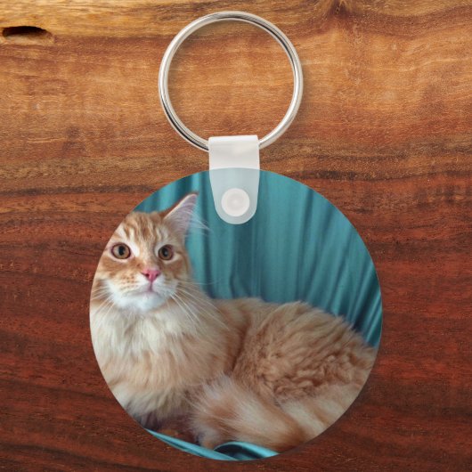 Maine Coon, rode tabletten Sleutelhanger (Voorkant)