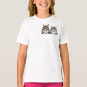 Maine Coon & Silver Tabby for Cat lover  T-shirt (Voorkant)