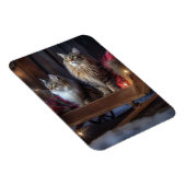 Maine Coon Snowy Sleigh Kerst Decor Magneet (Rechterzijde)