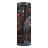 Maine Coon Snowy Sleigh Kerst Decor Thermosbeker (Achterkant)