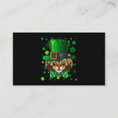 Maine Coon St Patricks Day Cat Leprechaun Pet Sham Visitekaartje (Achterkant)