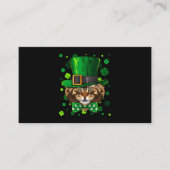 Maine Coon St Patricks Day Cat Leprechaun Pet Sham Visitekaartje (Voorkant)
