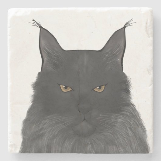 Maine Coon Stone Onderzetter (Voorkant)