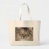 Maine Coon Tabby Cat Grote Tote Bag (Voorkant)
