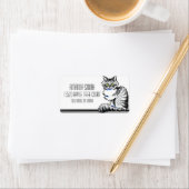 Maine Coon Tabby Cat Off-Leash Art™ Tuxedo Etiket (Insitu)