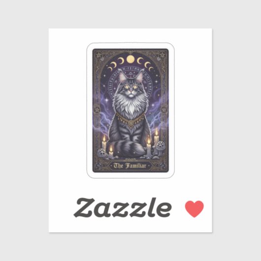 Maine Coon Tarot - De bekende Halloween Sticker (Vel)