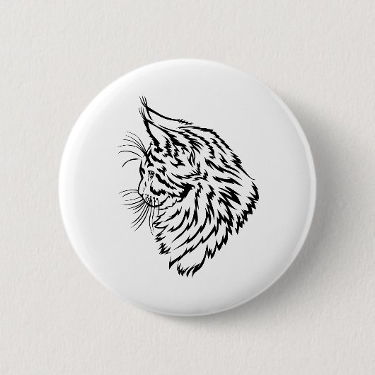 Maine Coon Tycoon Ronde Button 5,7 Cm (Voorkant)