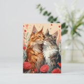 Maine Coon Valentijnsdag Briefkaart (Staand voorkant)