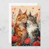 Maine Coon Valentijnsdag  Feestdagenkaart (Voorkant / Achterkant)