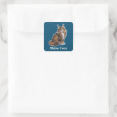 Maine Coon Vierkante Sticker (Tas)