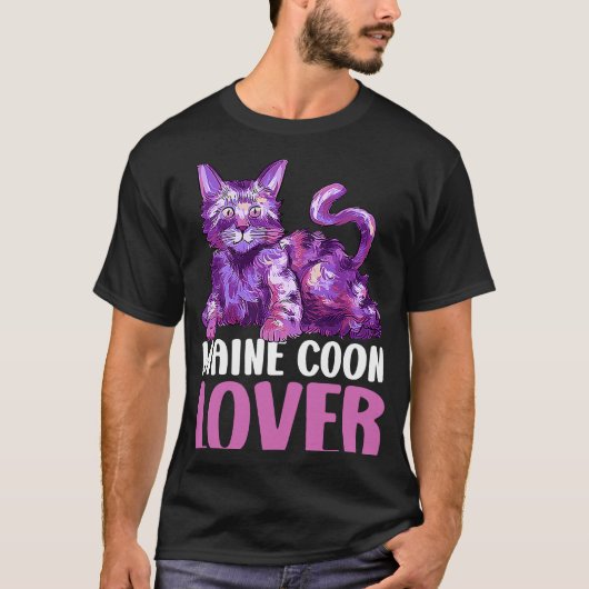 Maine Coon voor kat T-shirt (Voorkant)