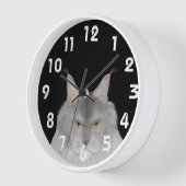 Maine Coon wandklok (Hoek)