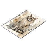 Maine Coon Waterverf Notitieboek (Linkerzijde)