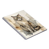 Maine Coon Waterverf Notitieboek (Rechterzijde)
