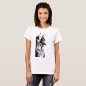 Maine Coon Women's White T-Shirt Cat Print (Voorkant volledig)