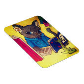 Maine Coon Writer Cat, acrylkatten Magnet Magneet (Rechterzijde)