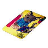 Maine Coon Writer Cat, acrylkatten Magnet Magneet (Linkerzijde)