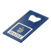 Maine Creditkaart Flessenopener (Voorkant Gekanteld)