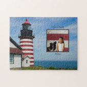Maine Custom Photo West Quoddy Lighthouse Legpuzzel (Horizontaal)