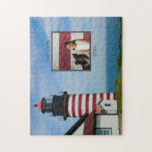 Maine Custom Photo West Quoddy Lighthouse Legpuzzel (Verticaal)
