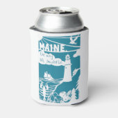 Maine - de manier waarop het leven zou moeten zijn blikjeskoeler (Blikje Achterkant)