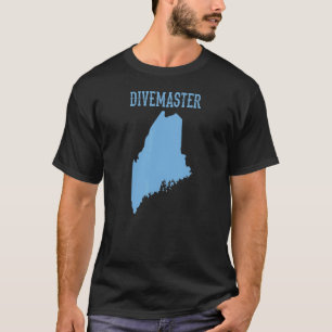 Maine Divemaster Scuba Diving Instructor Dive Flag T-shirt