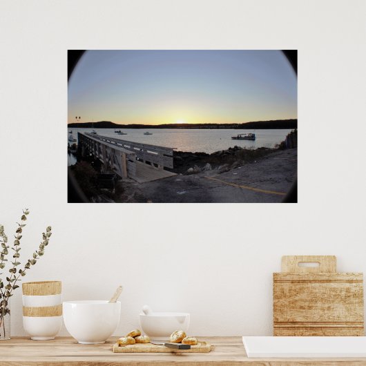 Maine Dock Sunset Poster (Keuken)
