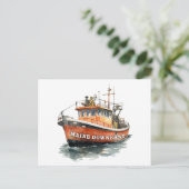 Maine Downeast Boat Vist Briefkaart (Staand voorkant)