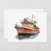 Maine Downeast Boat Vist Briefkaart (Voorkant / Achterkant)
