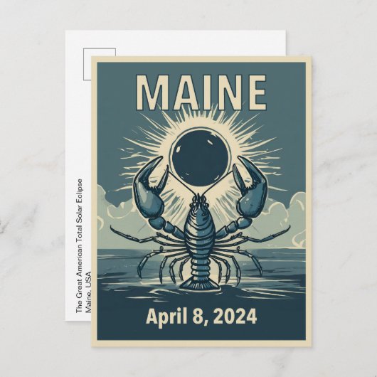 Maine Eclipse Briefkaart (Voorkant / Achterkant)