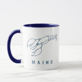 Maine - Elegante Blauwe Kreeft - Aangepast Mok (Links)