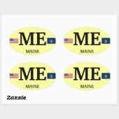 Maine* Europese stijl ovale Sticker (Vel)