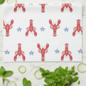 Maine Evenement Kreeft Shack Preppy Kustgebied Theedoek (Gevouwen)