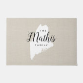 Maine Familie Monogram Staat Doormat Deurmat (Voorkant)